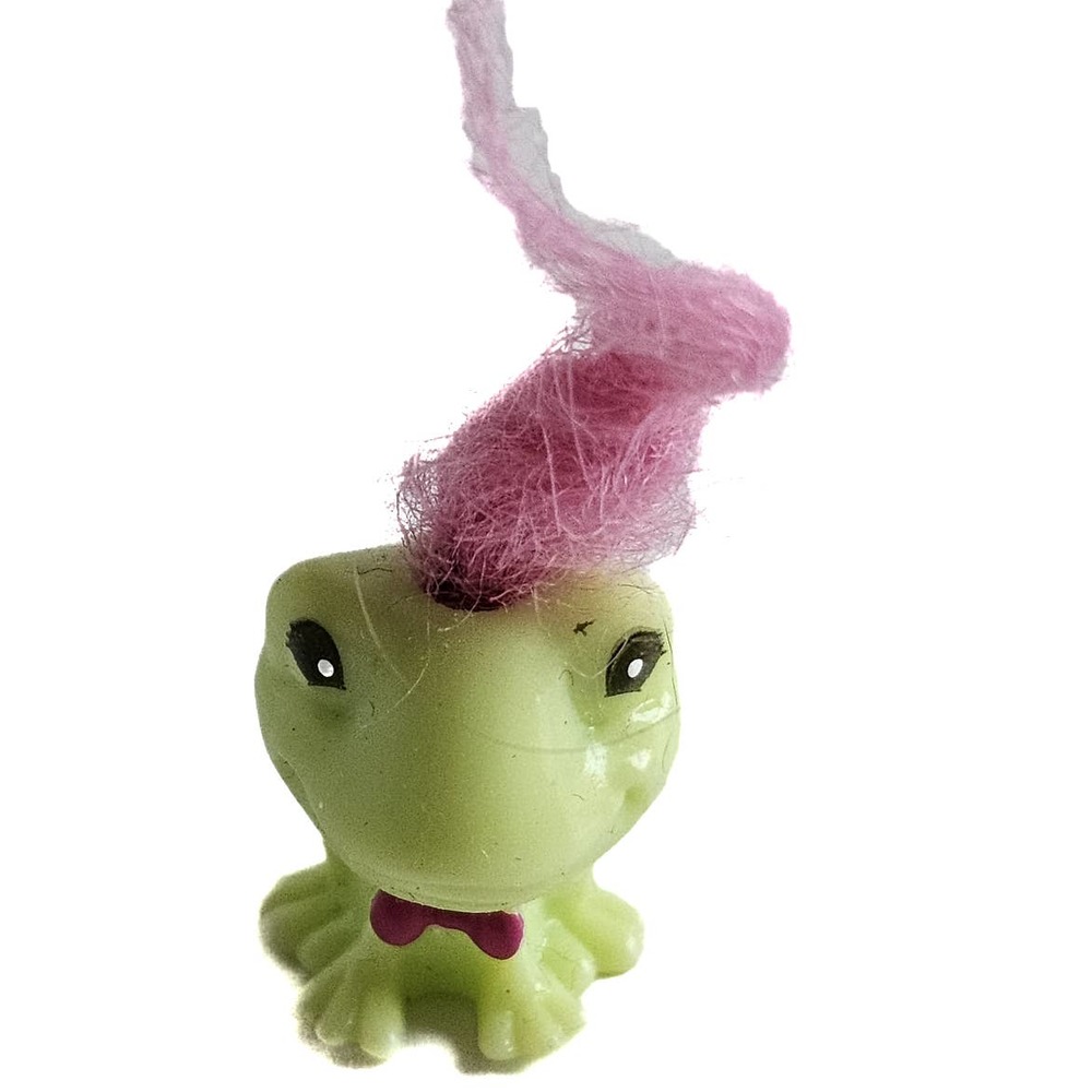 Squinkie Doos Green Frog Pink Hair Mini Figure 2010